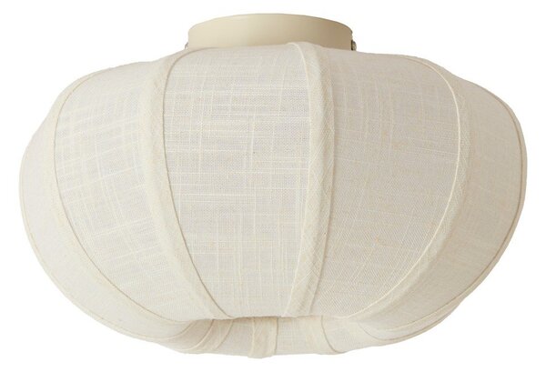 Kremno bela stropna svetilka s tekstilnim senčilom ø 30 cm Zosia – Light & Living