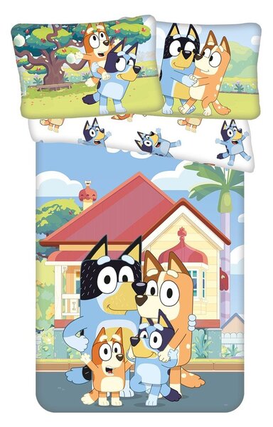 Bombažna otroška posteljnina za otroško posteljico 100x135 cm Bluey – Jerry Fabrics
