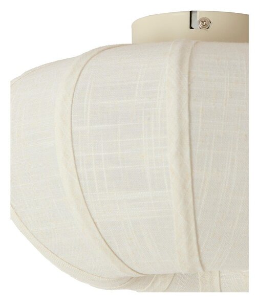 Kremno bela stropna svetilka s tekstilnim senčilom ø 30 cm Zosia – Light & Living