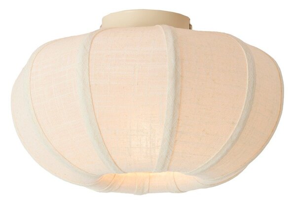 Kremno bela stropna svetilka s tekstilnim senčilom ø 30 cm Zosia – Light & Living