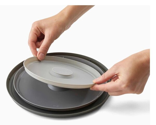 Sklede v kompletu 4 ks iz nerjavečega jekla v srebrni barvi ø 28,5 cm Nest Prep&Store – Joseph Joseph