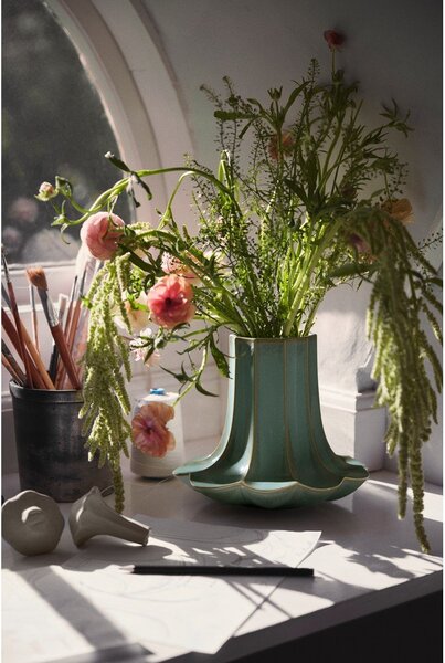 Svetlo zelena keramična vaza (višina 20,5 cm) Kantarel – Kähler Design