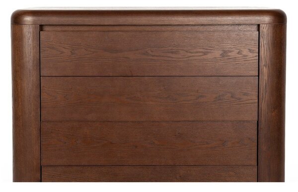 Komoda v jesenovem dekorju v temni naravni barvi 100x98x40 cm Herman – Dutchbone