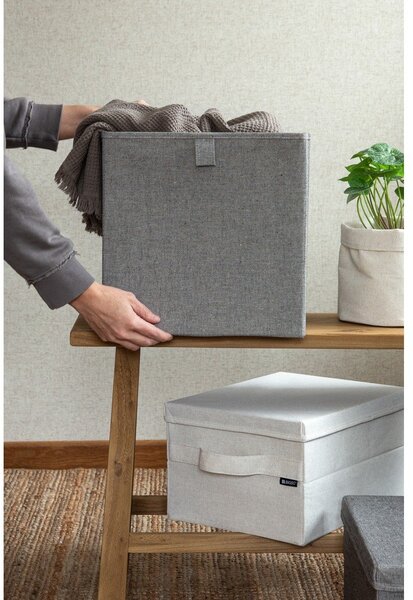Siva tekstilna škatla za shranjevanje 32x31,5x31,5 cm Soft Storage Cube – Bigso