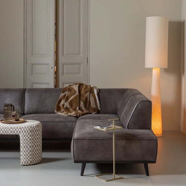 Bež stoječa svetilka s tekstilnim senčilom (višina 187 cm) Loft – WOOOD