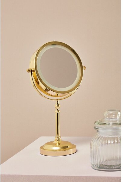 Kozmetično ogledalo z lučjo/povečevalno (2x povečava) ø 15 cm Cassini – Premier Housewares