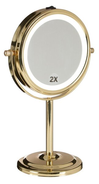 Kozmetično ogledalo z lučjo/povečevalno (2x povečava) ø 15 cm Cassini – Premier Housewares