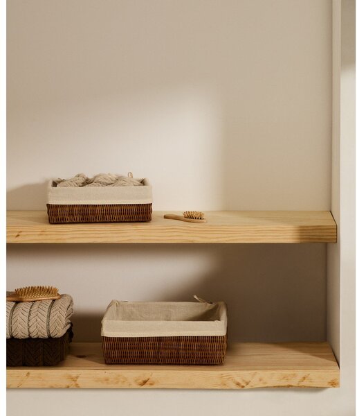 Košare v kompletu 2 ks iz ratana 28x20x10 cm Indali – Kave Home