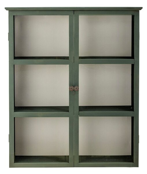 Siva stenska vitrina iz masivne jelke 85x100x25 cm Tone – Bloomingville