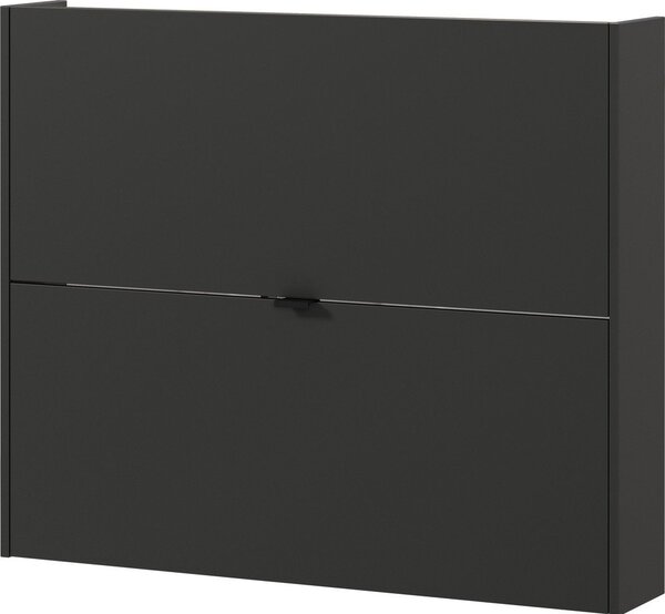 Antracitno siva preklopna/stenska omarica za čevlje v hrastovem dekorju 100x83x18 cm Ameca – Germania