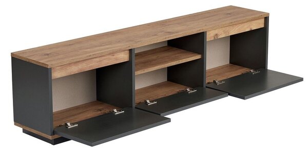 Antracitno siva TV omarica 160x42x30 cm Sentinel – Kalune Design