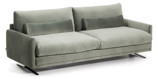 Zelena žametna sedežna garnitura 240 cm Veliro – Kave Home
