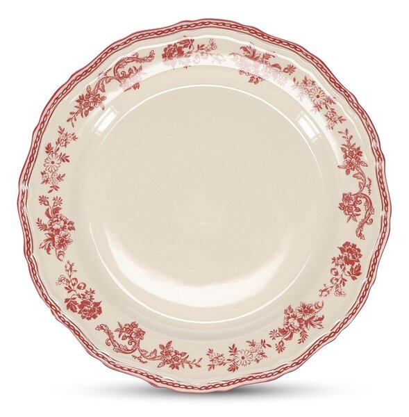 Bordo rdeč/slonokoščen porcelanast krožnik ø 27 cm Cyril – S|P Collection
