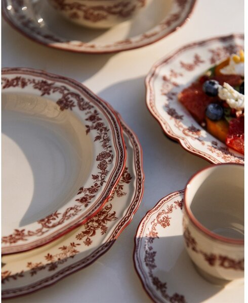 Bordo rdeč/slonokoščen porcelanast krožnik ø 27 cm Cyril – S|P Collection
