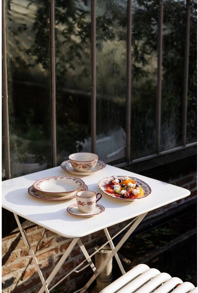 Bordo rdeč/slonokoščen porcelanast krožnik ø 27 cm Cyril – S|P Collection