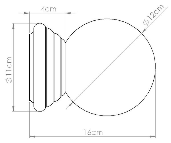 Modra keramična stenska svetilka ø 12 cm Farsa – Sollux