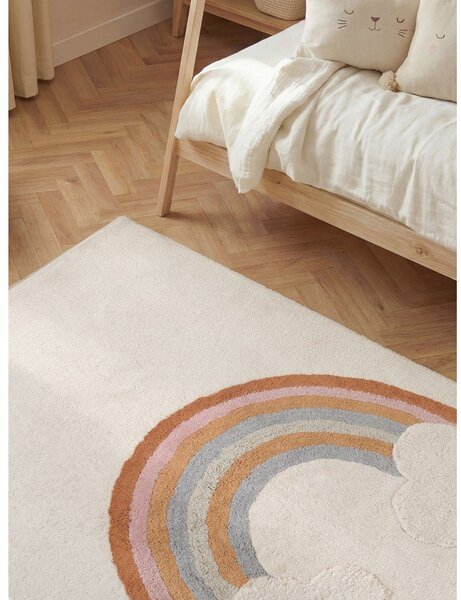 Kremno bela pralna/ročno tkana bombažna otroška preproga 140x200 cm Snuggle Petite – Hanse Home