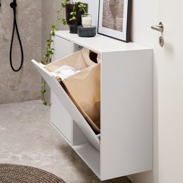Bel stenski koš za perilo Laundry Box – ReCollector
