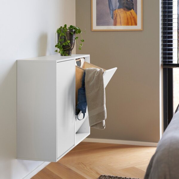 Bel stenski koš za perilo Laundry Box – ReCollector