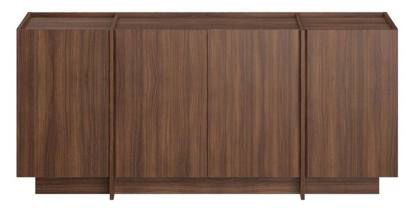 Komoda v orehovem dekorju z luknjo za kable v temni naravni barvi 180x80x45 cm Dorma – Kalune Design