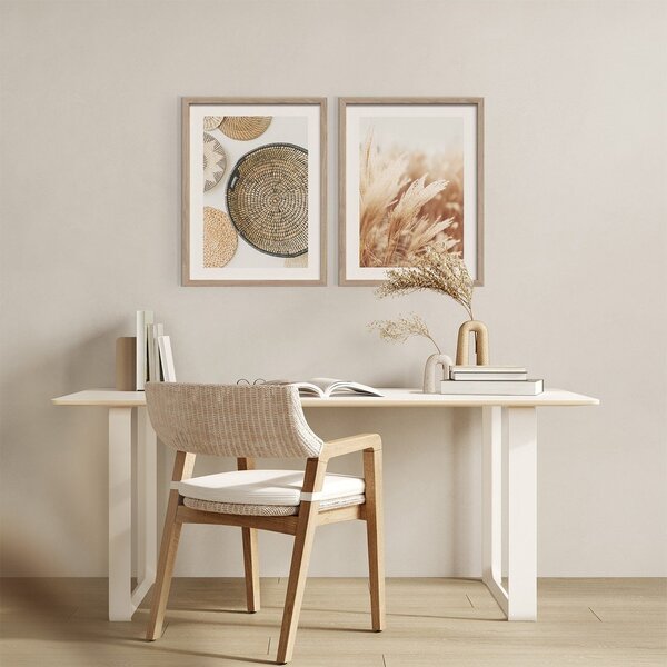 Tiskane slike v kompletu 2 ks z okvirjem 30x40 cm Full Beige – Styler