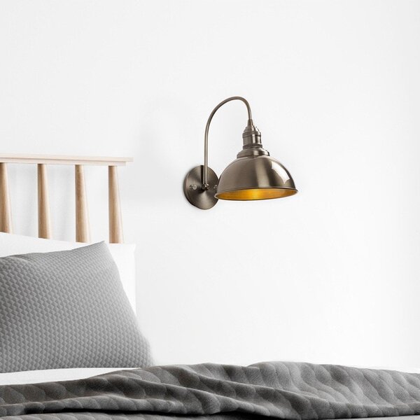 Medeninasta stenska svetilka ø 21 cm Varzan – Opviq lights