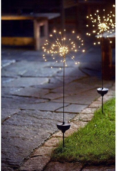 Zunanja solarna LED svetilka z belimi LED diodami Star Trading Firework, višina 100 cm