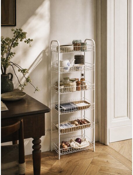 Bel kovinski regal 41x104x23 cm Monaco – Metaltex