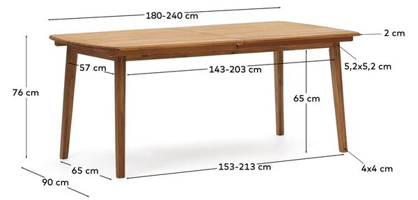 Vrtna jedilna miza 90x180 cm Thianna - Kave Home