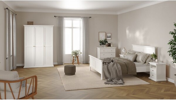 Bela garderobna omara 139x201 cm Paris – Tvilum