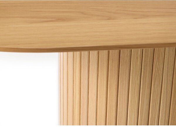 Jedilna miza z mizno ploščo v hrastovem dekorju 95x180 cm Nola – Unique Furniture