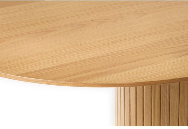 Jedilna miza z mizno ploščo v hrastovem dekorju 95x180 cm Nola – Unique Furniture