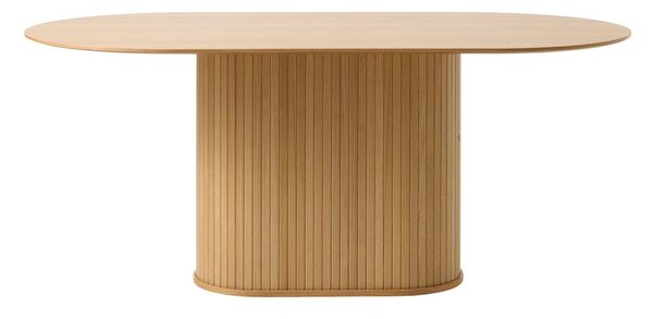 Jedilna miza z mizno ploščo v hrastovem dekorju 95x180 cm Nola – Unique Furniture
