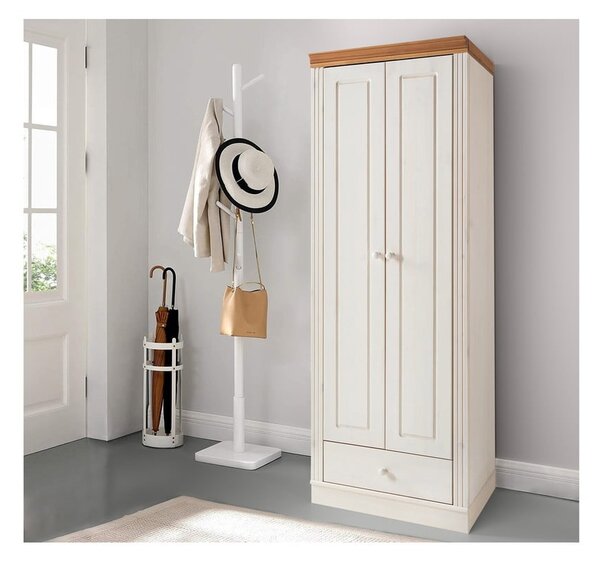 Bela garderobna omara iz masivnega bora 65x180 cm Anita – Støraa