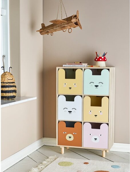 Otroška komoda iz masivne pavlonije v naravni barvi 55x88,5x25,5 cm Calle – Bloomingville Mini