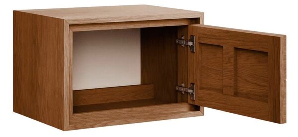 Rjava stenska omarica za pod umivalnik iz masivnega tika 60x40 cm Kenta – Kave Home