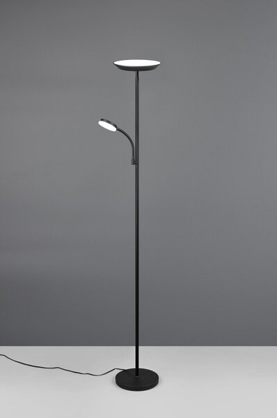 Črna LED stoječa svetilka (višina 178 cm) Specter – Reality