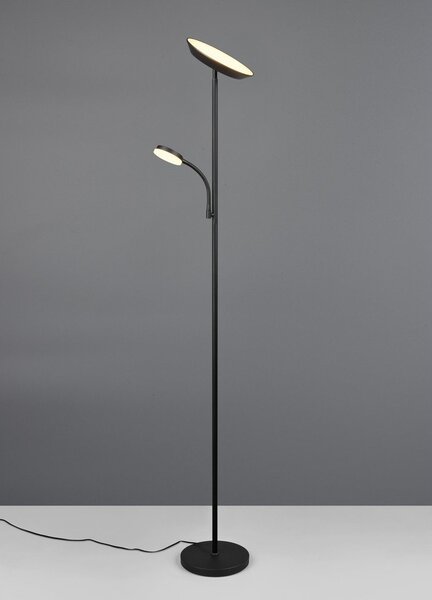 Črna LED stoječa svetilka (višina 178 cm) Specter – Reality