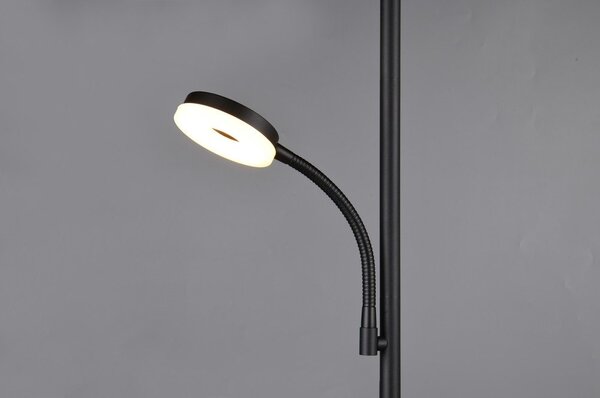Črna LED stoječa svetilka (višina 178 cm) Specter – Reality