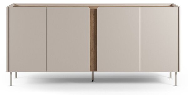Kremno bela/naravna komoda v hrastovem dekorju 180x82x40 cm Lucile – Marckeric