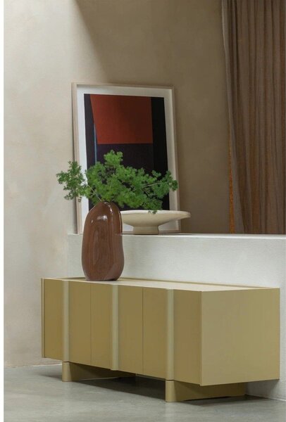 Zelena TV omarica iz masivnega bora 152x53x46 cm Basu – WOOOD