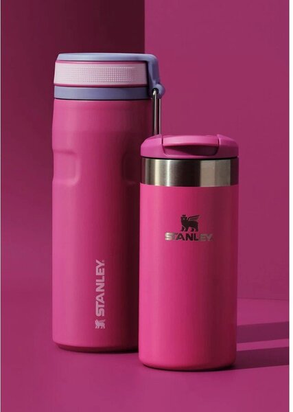 Rožnat termo lonček iz nerjavečega jekla 350 ml AeroLight™ Transit Mug Violet Blossom – Stanley