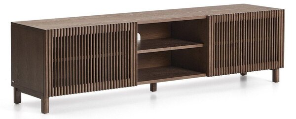 Temno rjava TV omarica v orehovem dekorju 180x49,5x42,5 cm Beyla – Kave Home