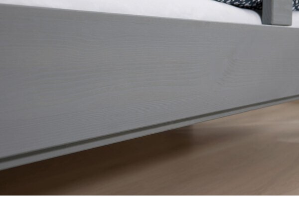 POSTELJA 90 cm x 200 cm , les svetlo siva
