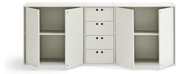 Kremno bela komoda 197x80x40 cm Wally – Teulat