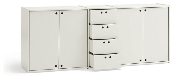 Kremno bela komoda 197x80x40 cm Wally – Teulat