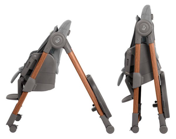 STOLČEK ZA HRANJENJE Minla Plus 55/107/86,7 cm temno siva