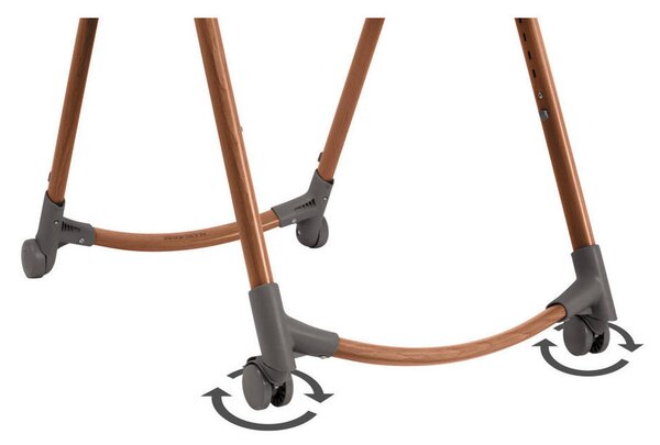 STOLČEK ZA HRANJENJE Minla Plus 55/107/86,7 cm temno siva