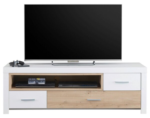 TV-ELEMENT bela, barve hrasta
