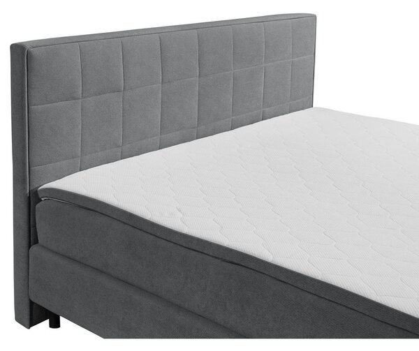 POSTELJA Z VZMETNICO 180 cm x 200 cm , tekstil, leseni material antracit